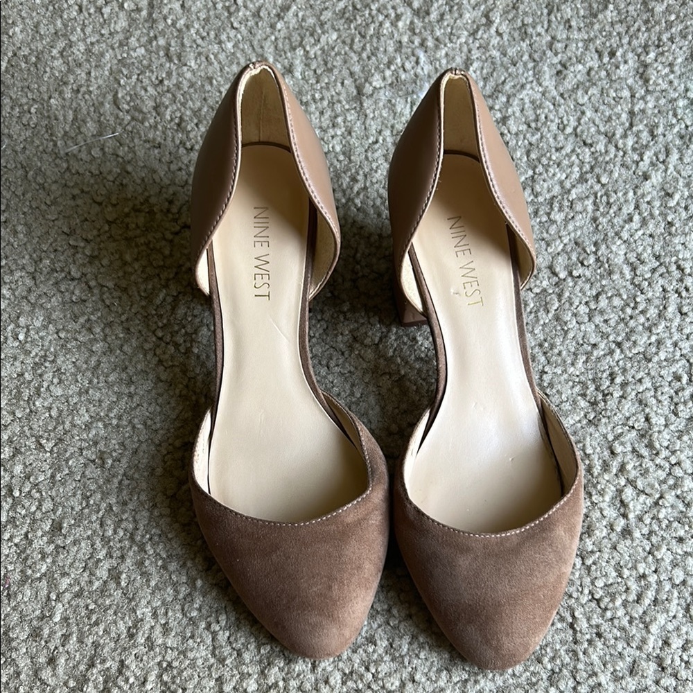 Nine West Women's Tan Suede Pumps